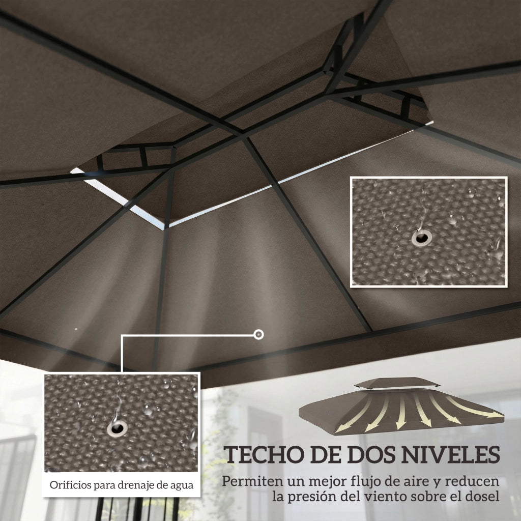 Toldo ¨C Minimal ¨C Marrone 4x3 m