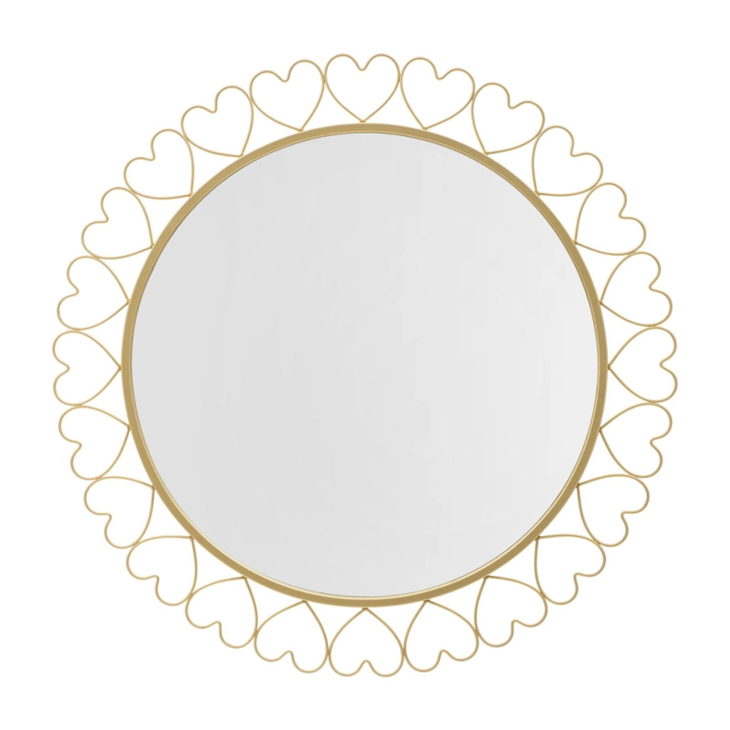 Specchio con Cornice VKH492, Oro, Metallo, 80x2,5x80 cm