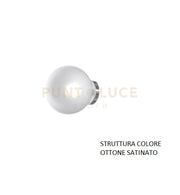 APPLIQUE OTTONE SAT. 1 LUCE VETRO BIANCO FOG 1184OS-A-BF