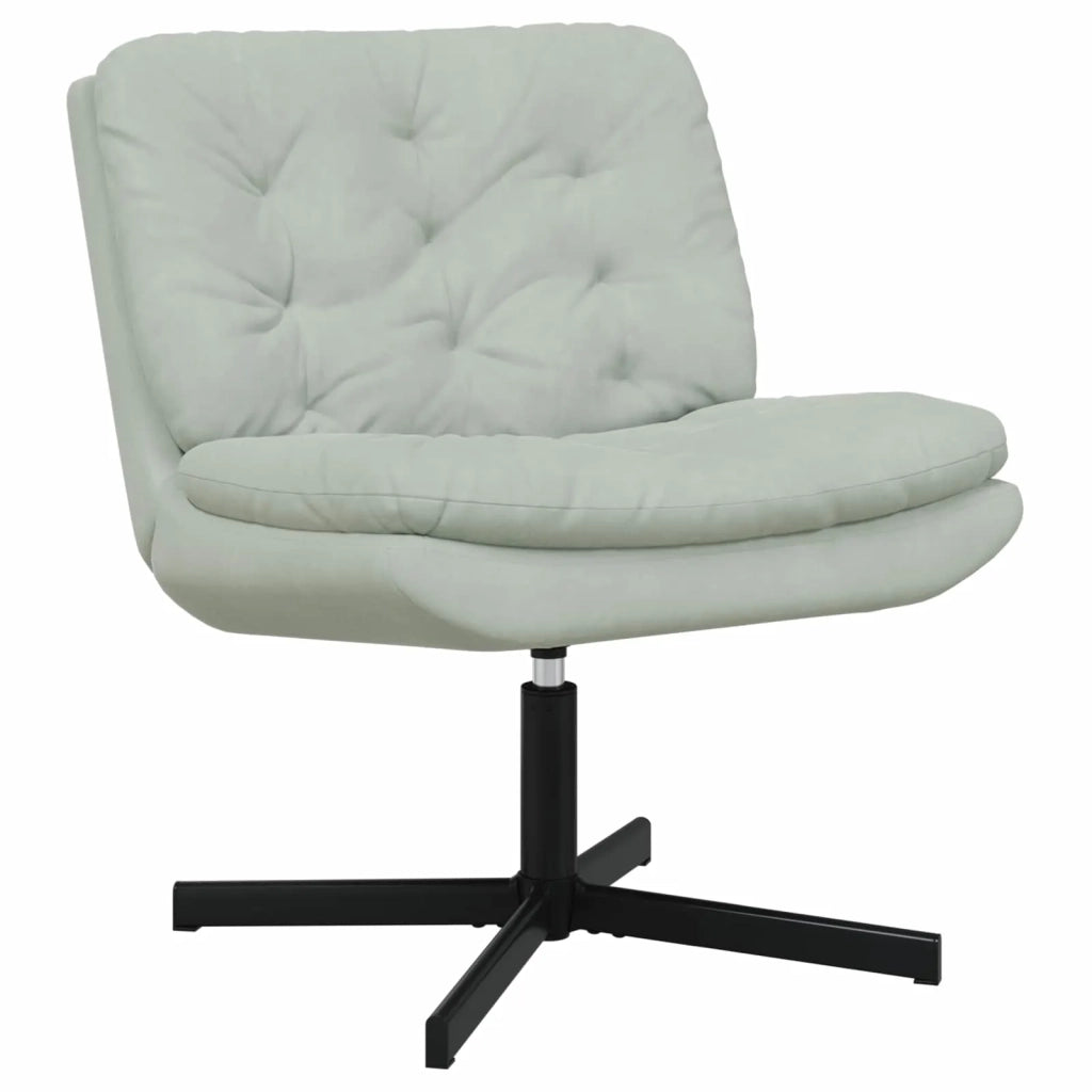 Poltrona Relax | Sedia Relax con Base Girevole Grigio chiaro 63 x 75 x 76 cm