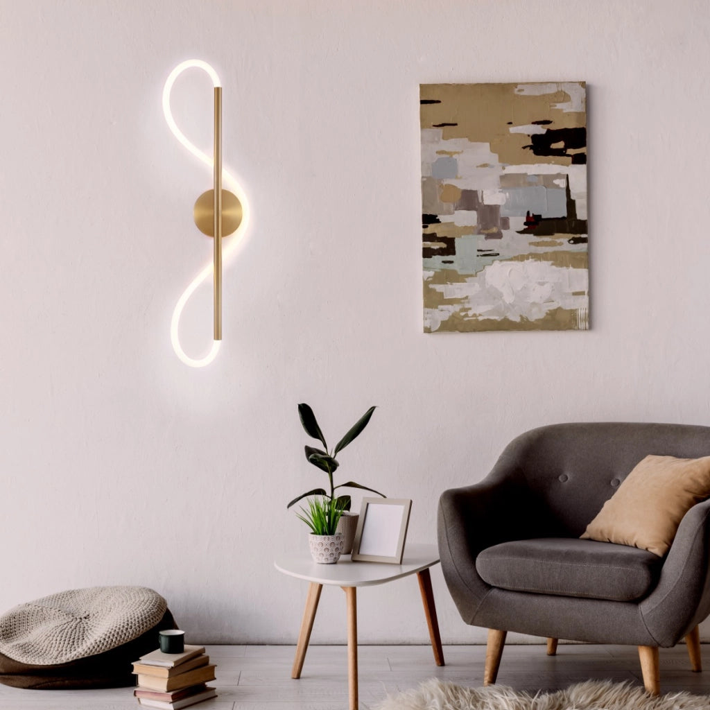 Applique moderna LED 19W 4000K 2230lm oro EMMA Polux