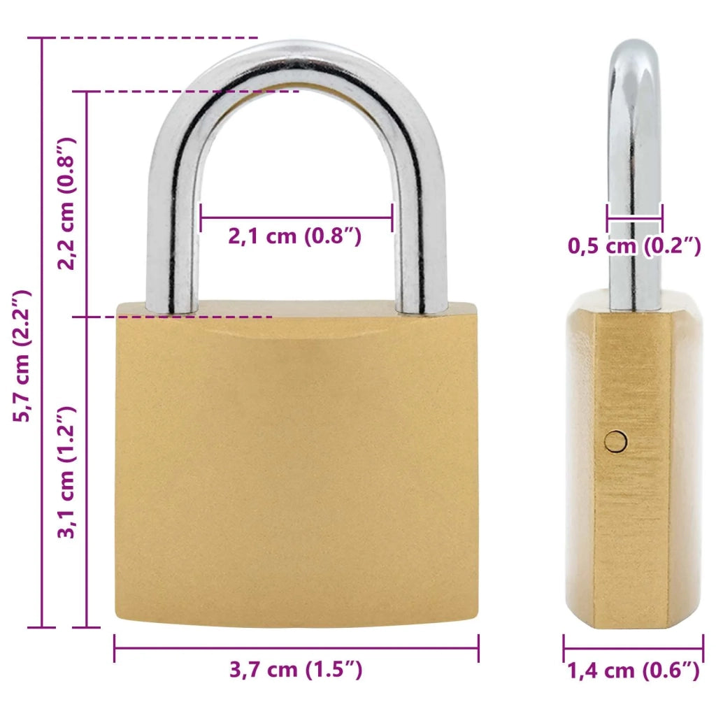 U Lock con Chiavi 2 pcs Ottone Ferro 42021914