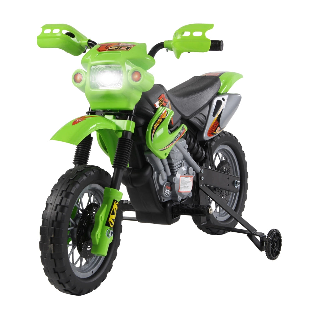 Moto Elettrica per Bambini ¨C Minimal ¨C Verde e Nero 3-6 Anni