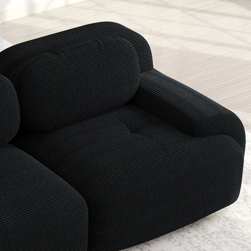 Sofa 3 posti in velluto - Zephmum - Modulare, antiscivolo, senza montaggio