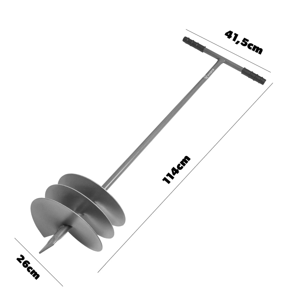 Trivella manuale KADAX per terreno, trapano per terreno 26 cm 260 mm, foro robusto