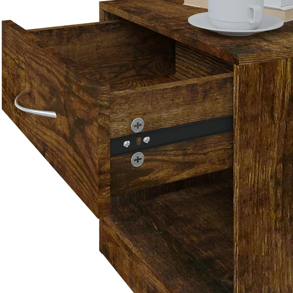Comodini 2pz con Cassetto Rovere Fumo 342586