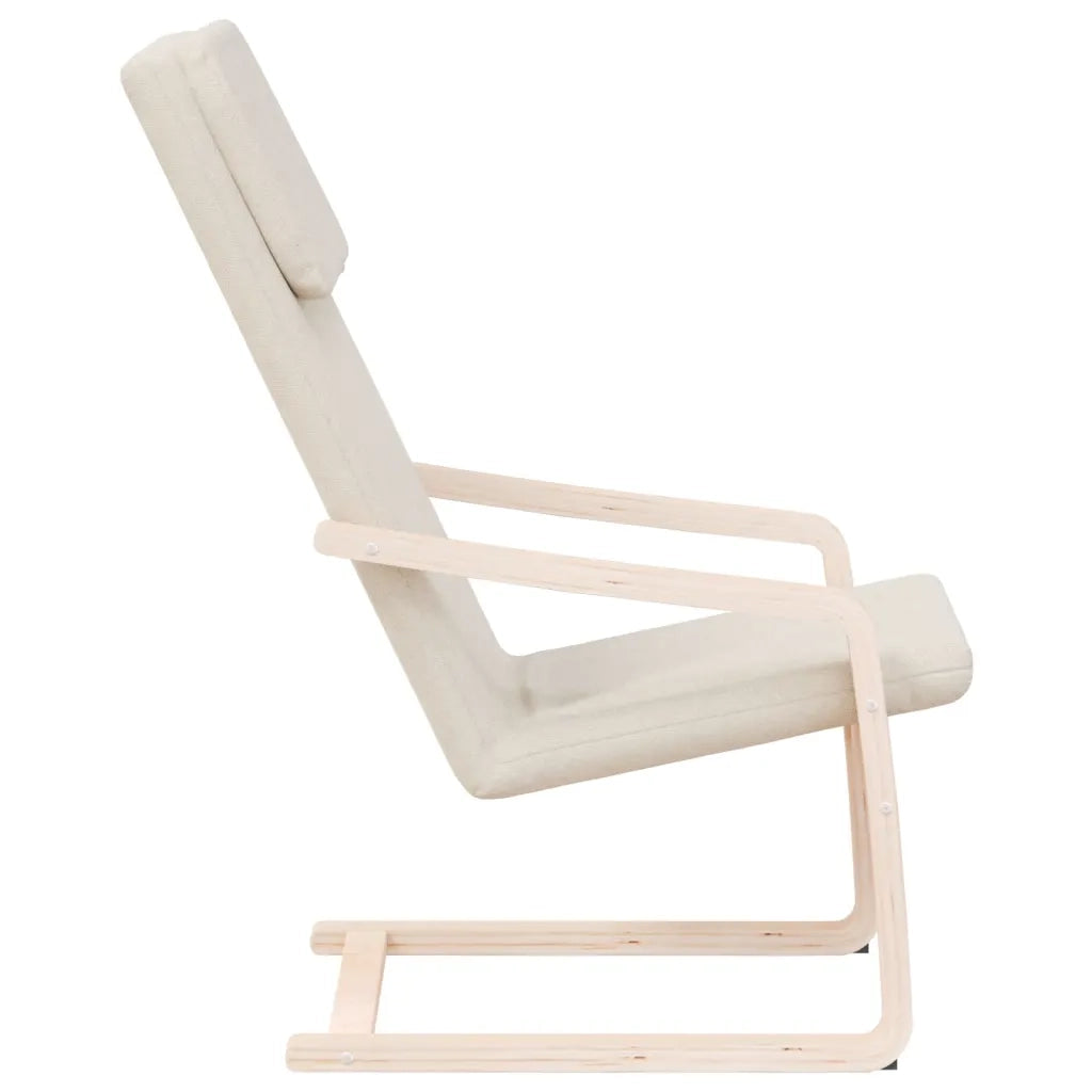 Poltrona | Sedia Relax Crema in Tessuto