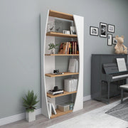 Biblioteca Equo, Libreria 4 Ripiani, 64x24x150h cm Bianco