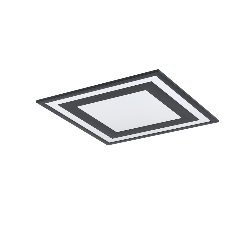 Plafoniera Moderna Savatarila Alluminio Nero Luce Led Integrato 22,2W