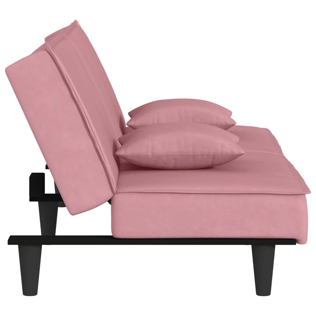 Divano letto in velluto rosa 02_0021004
