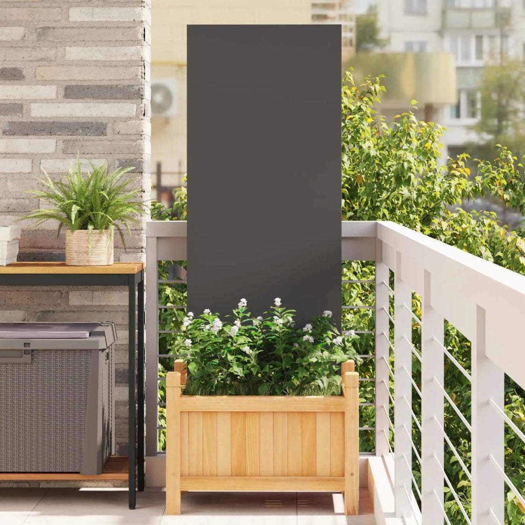 Schermo per privacy in giardino Traforo Nero 50 x 140 cm 876287