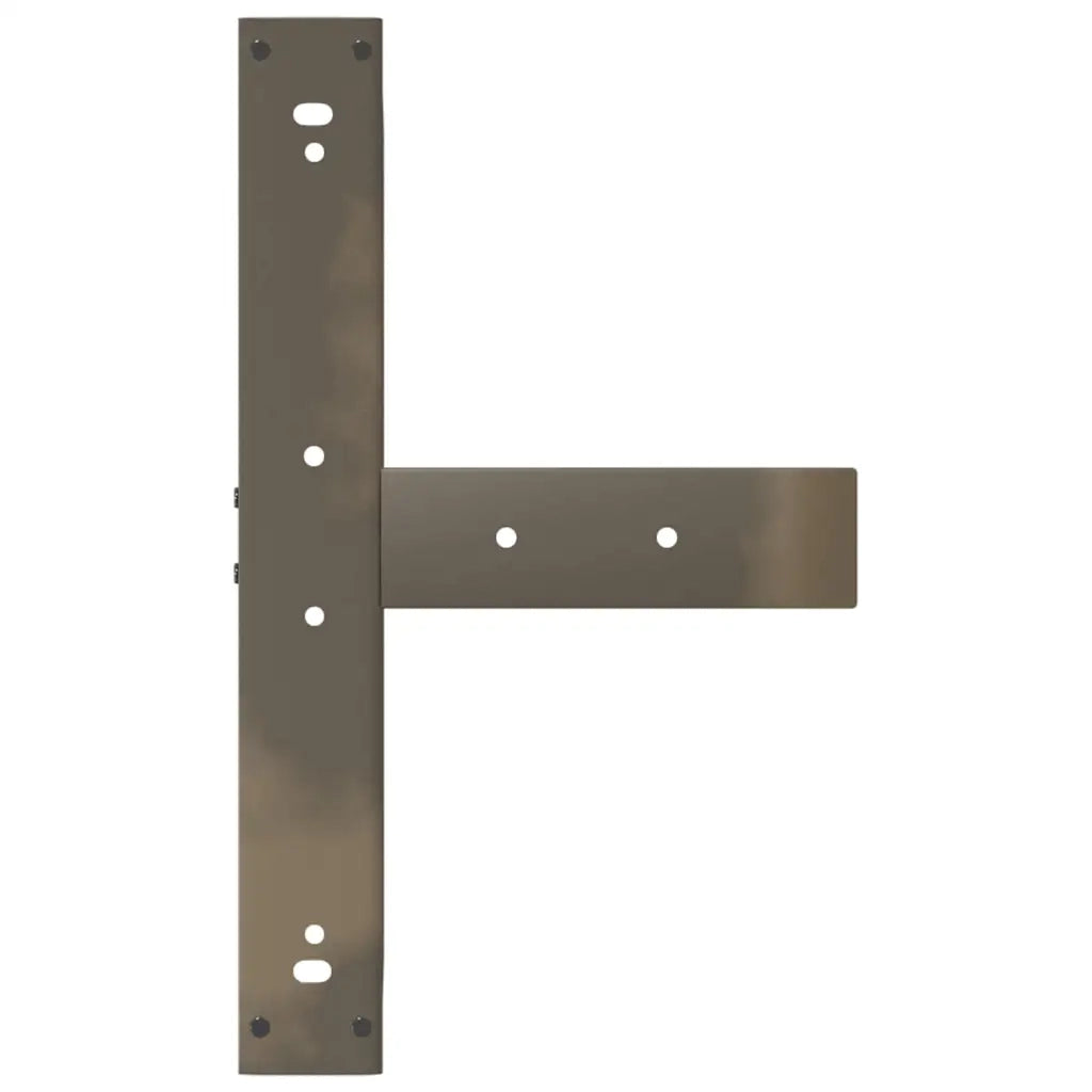 Gambe per tavolo da bar a forma di T 2 pz | Piede del tavolo nere 60x35x(100-101) cm in acciaio