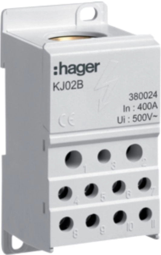 Blocco di trasformazione Hager 1P 400A KJ02B