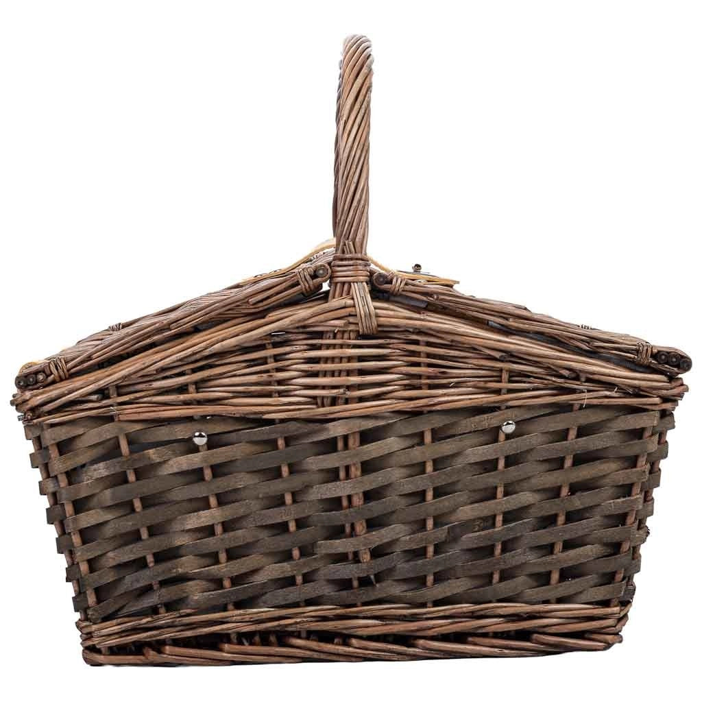 Cestino da picnic per 2 persone, marrone, 40x28x20/25/38h cm