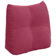 Cuscino per Schiena | Cuscino dorsale Rosso Vino 45 x 24 x 50 cm Velluto