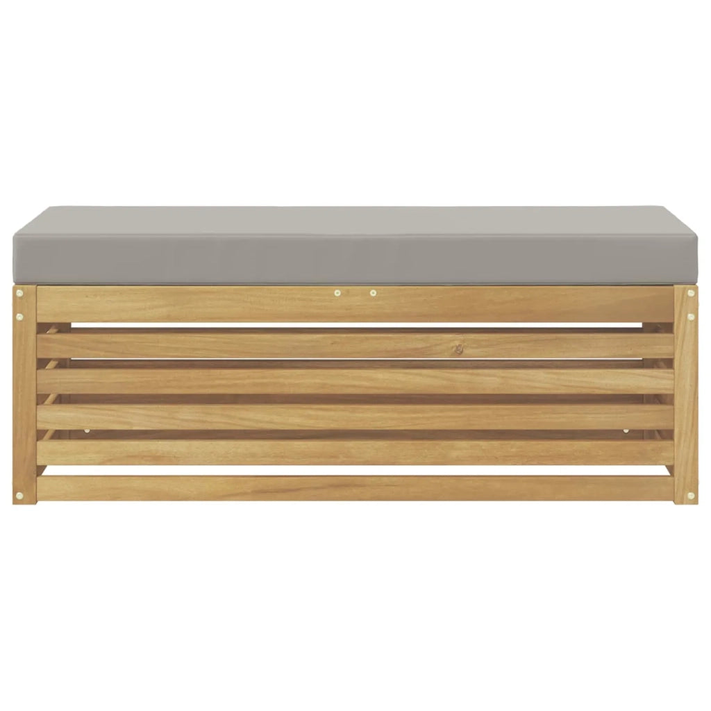 Sedia da giardino-Panca da esterno con cuscino Bianco 627804