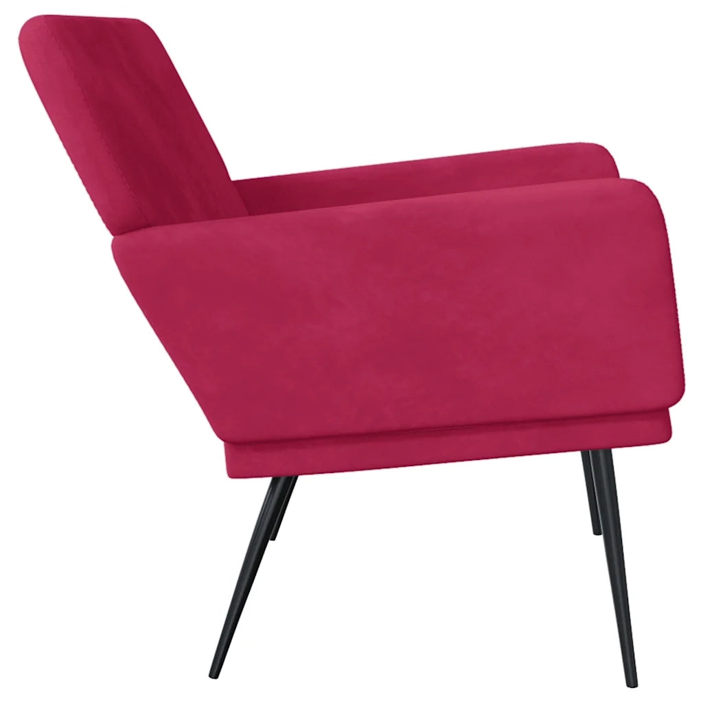 Panca Rosso Vino 108x79x79 cm in Velluto 351386