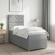 Letto box spring con materasso Grigio Chiaro 100 x 200 cm 3454333