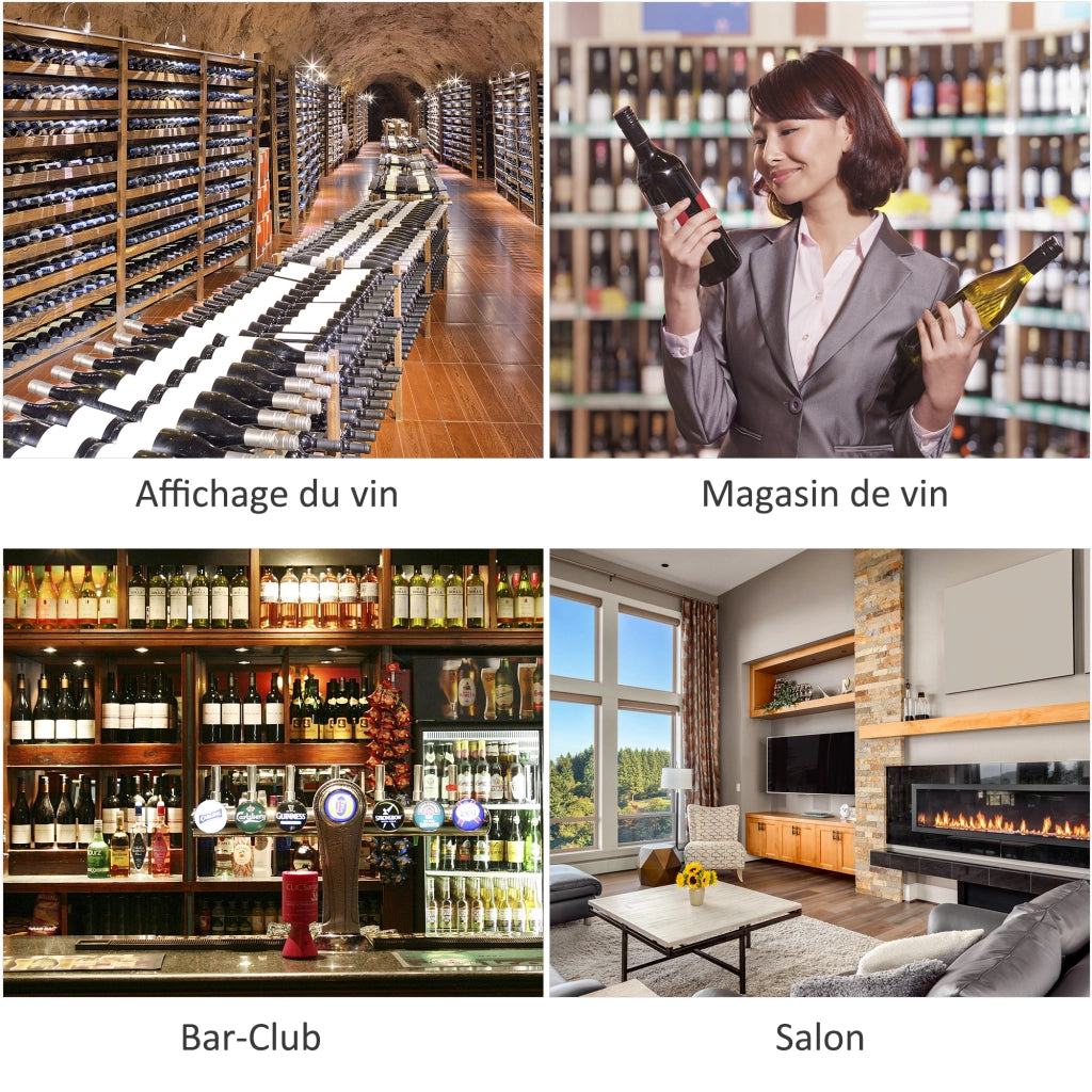 Libreria per vini 6 livelli ¨C Minimal ¨C 114x28x85cm legno pino naturale