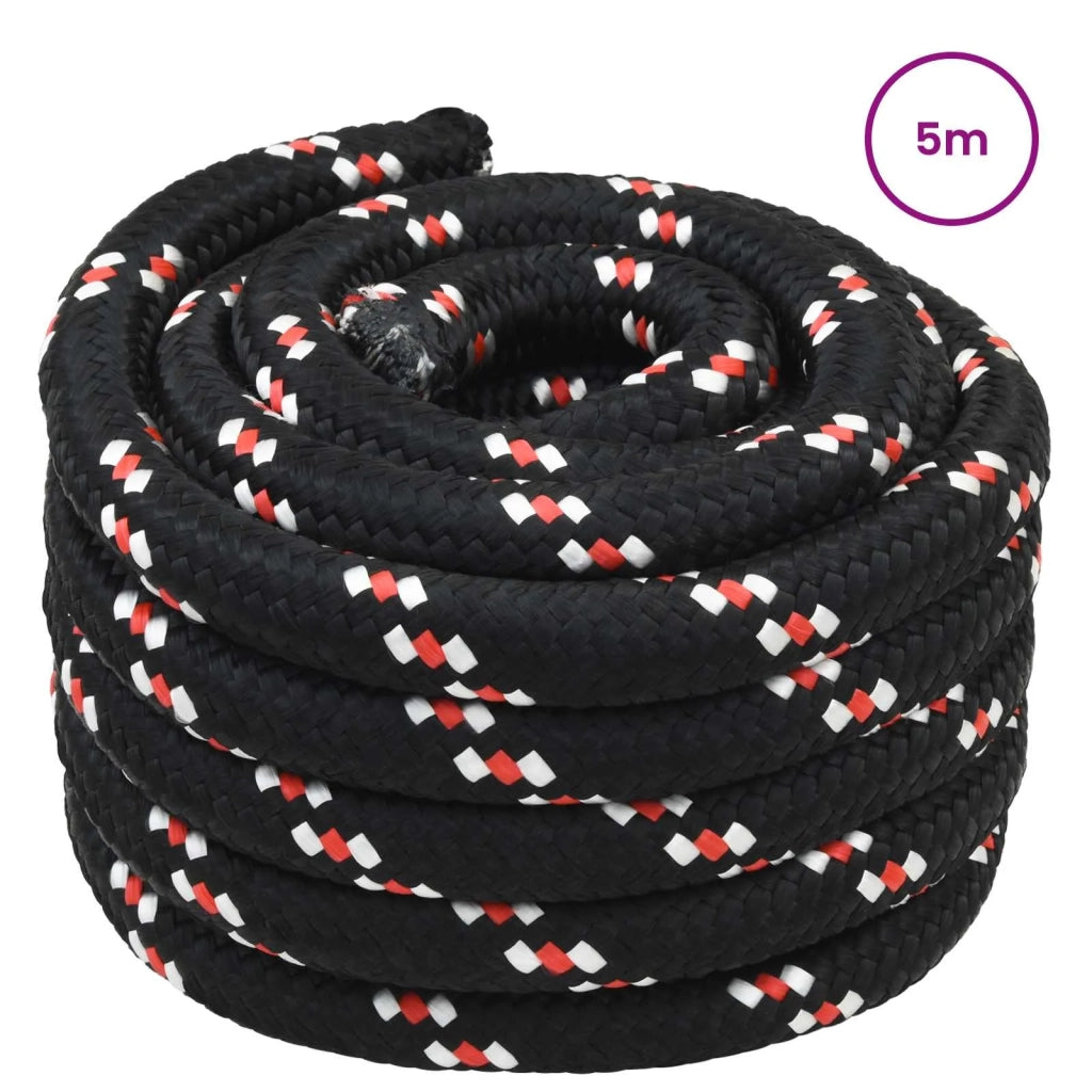 Corda da Barca 6 mm 5 m Nero e Rosso 42029567