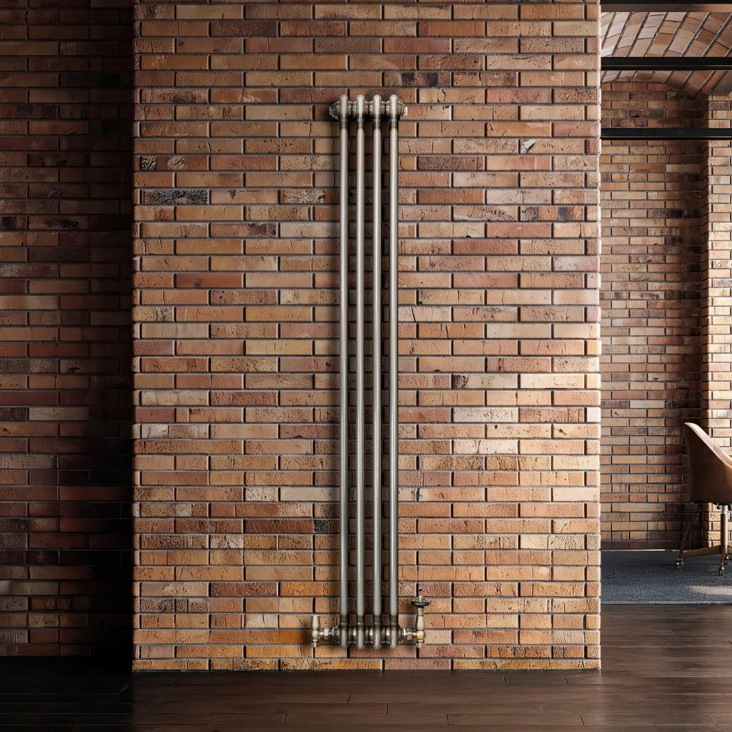 Radiatore 2 Colonne Verticale Metallo Grezzo 1500x200 mm