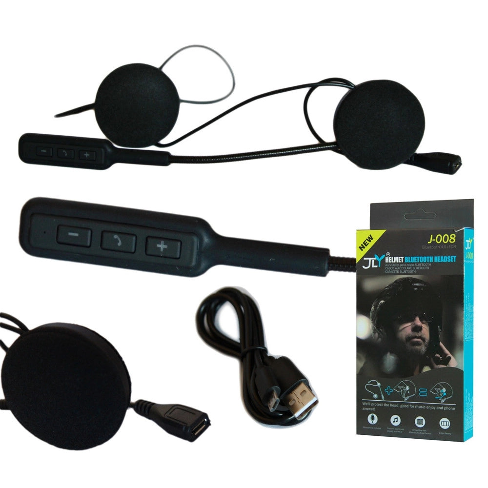 Trade Shop - Interfono Bluetooth Impermeabile Per Casco Moto Mp3 Bt Microfono Auricolari -
