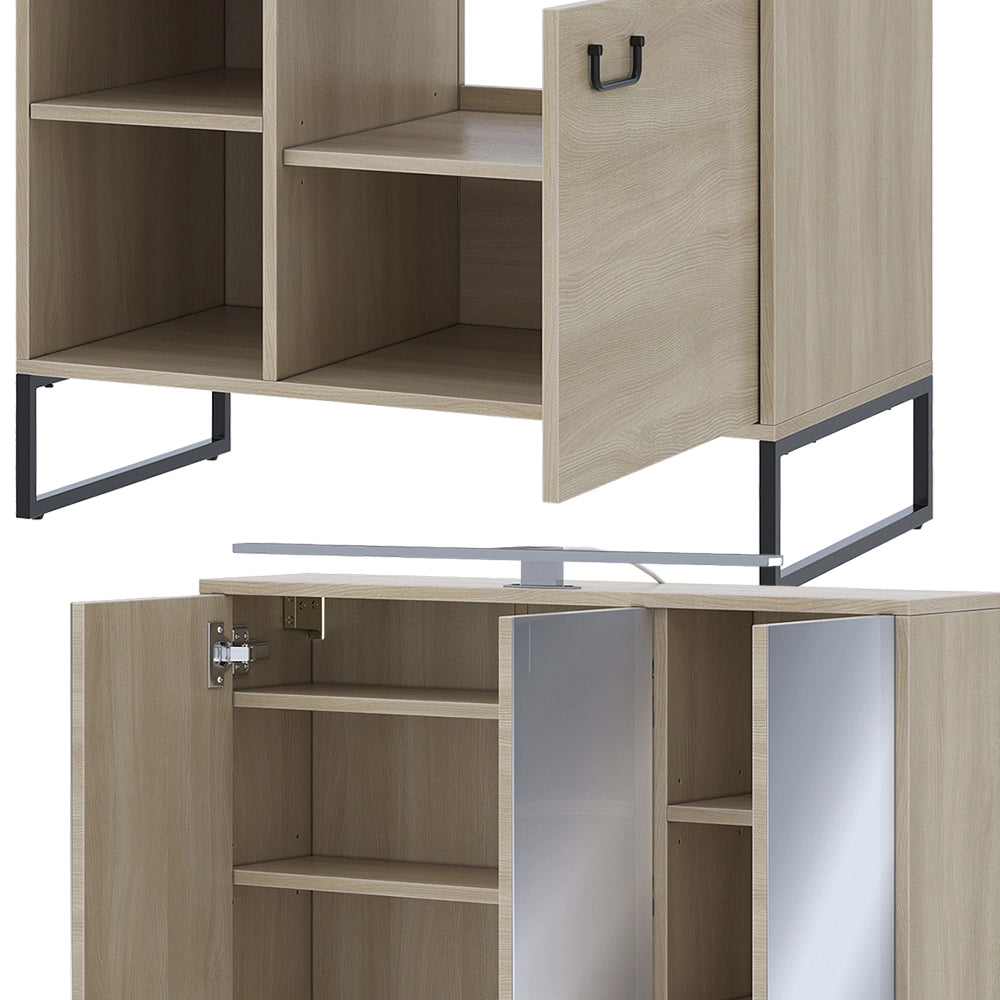 Vicco Set di mobili da bagno Rovere 3 parti