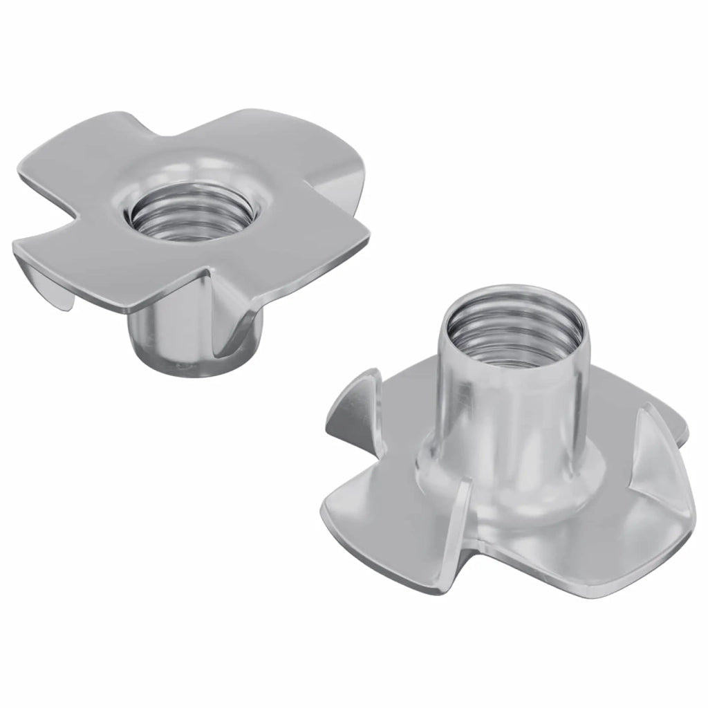 T-nut con punte 2 pcs Argento M6 mm Acciaio 864995