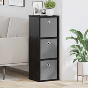 Credenza con cassetto Rovere Nero 30,5 x 27 x 84,5 cm 8000557