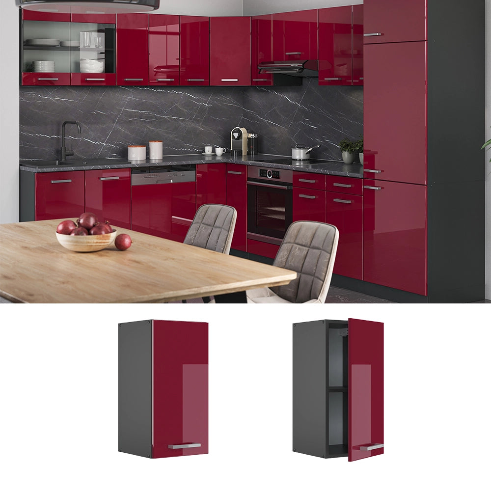 Vicco Pensile da cucina Rosso lucido 30 cm