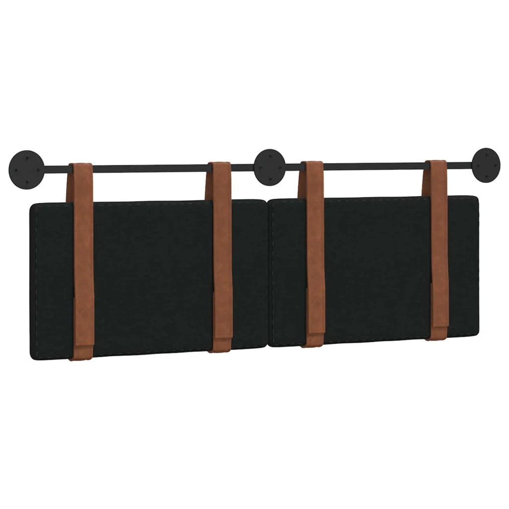 Testata appesa Tinta unita Nero 130 x 55 x 5 cm PU Antico 42031425