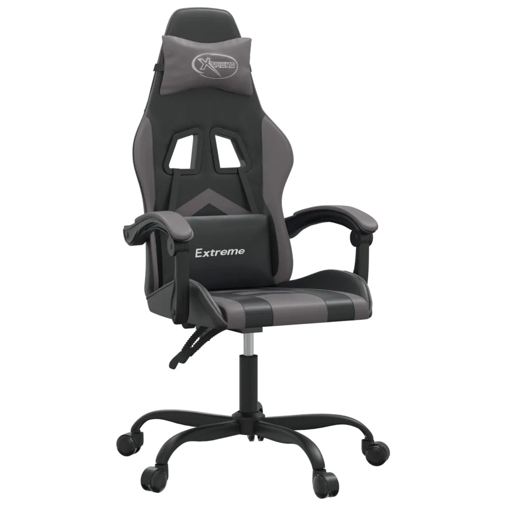 Sedia da Gaming Nera e Grigia in Similpelle 3143894