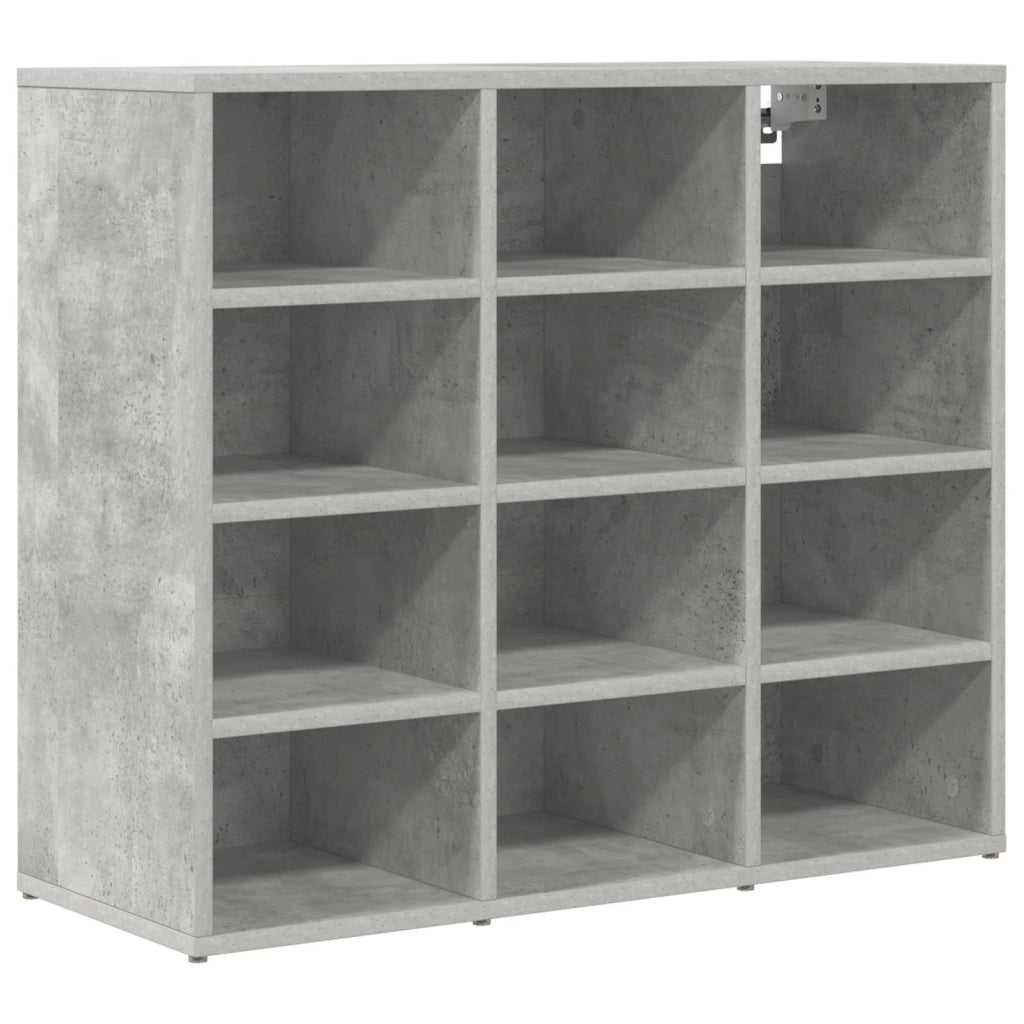 Mobile per scarpe-Scarpiera Grigio cemento 77,5 x 30 x 67 cm