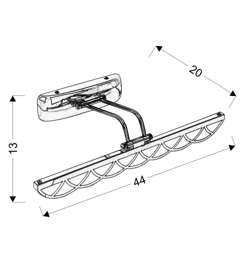 Applique Candellux MOVE LED 6W 4000K cromata bianca 44cm