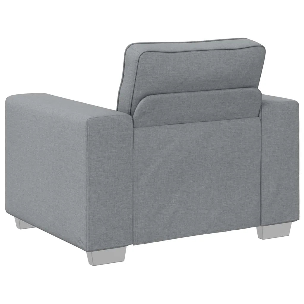 Poltrona Sofa Grigio chiaro 100 cm Tessuto 4105207