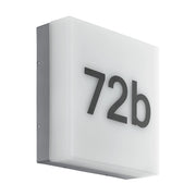 Applique Numero Civico Esterna Cornale Policarbonato Grigio E Bianco Led