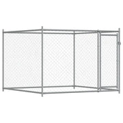 Gabbia per Cani con Porta Grigia 2x2x1,5 m in Acciaio Zincato CFW3781916