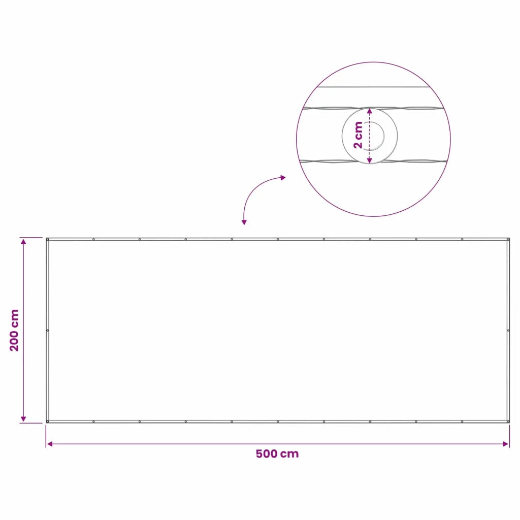 Schermo di Privacy per Balcone-Pannello per privacy 200 x 500 cm 605177