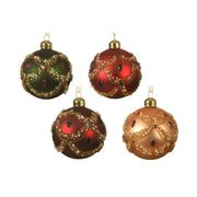 Pallina Vt opaco c/diamanti-perline-glitter d8cm ass