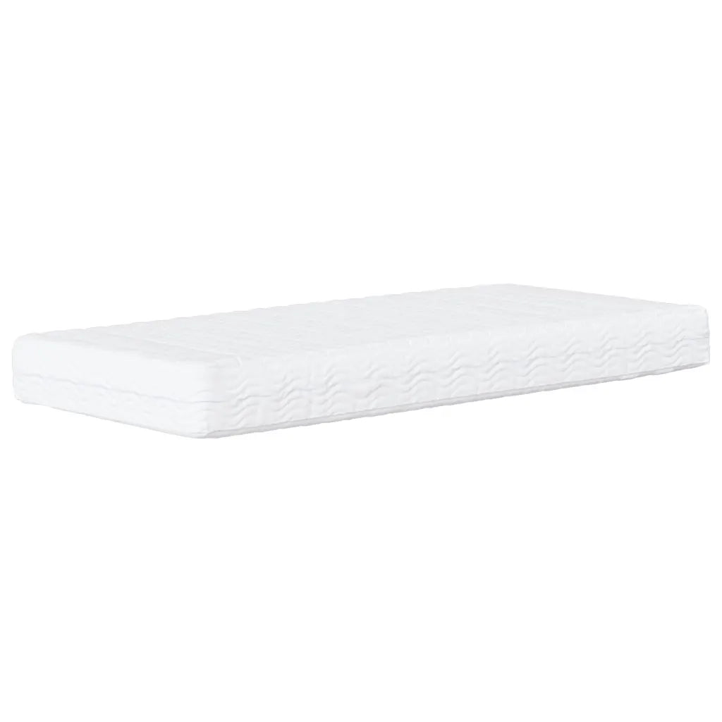 Letto con Materasso Dover Nero e Bianco 90x200 cm in Similpelle