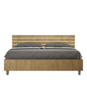 BS COM Letto matrimoniale contenitore 160x190 testata dritta con doghe quercia