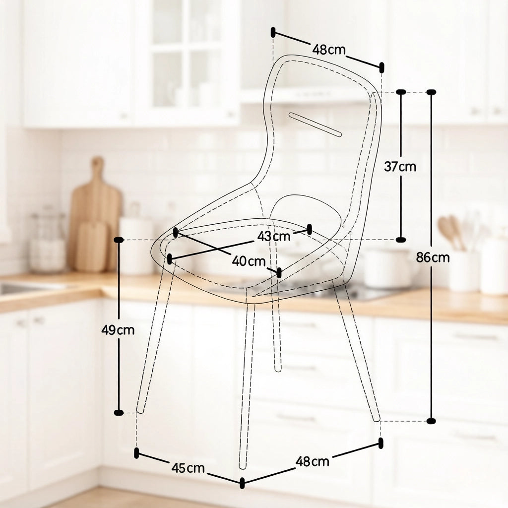 Sedia da Pranzo Set da 4 con Braccioli e Schienale Avvolgente in Ciniglia Grigio