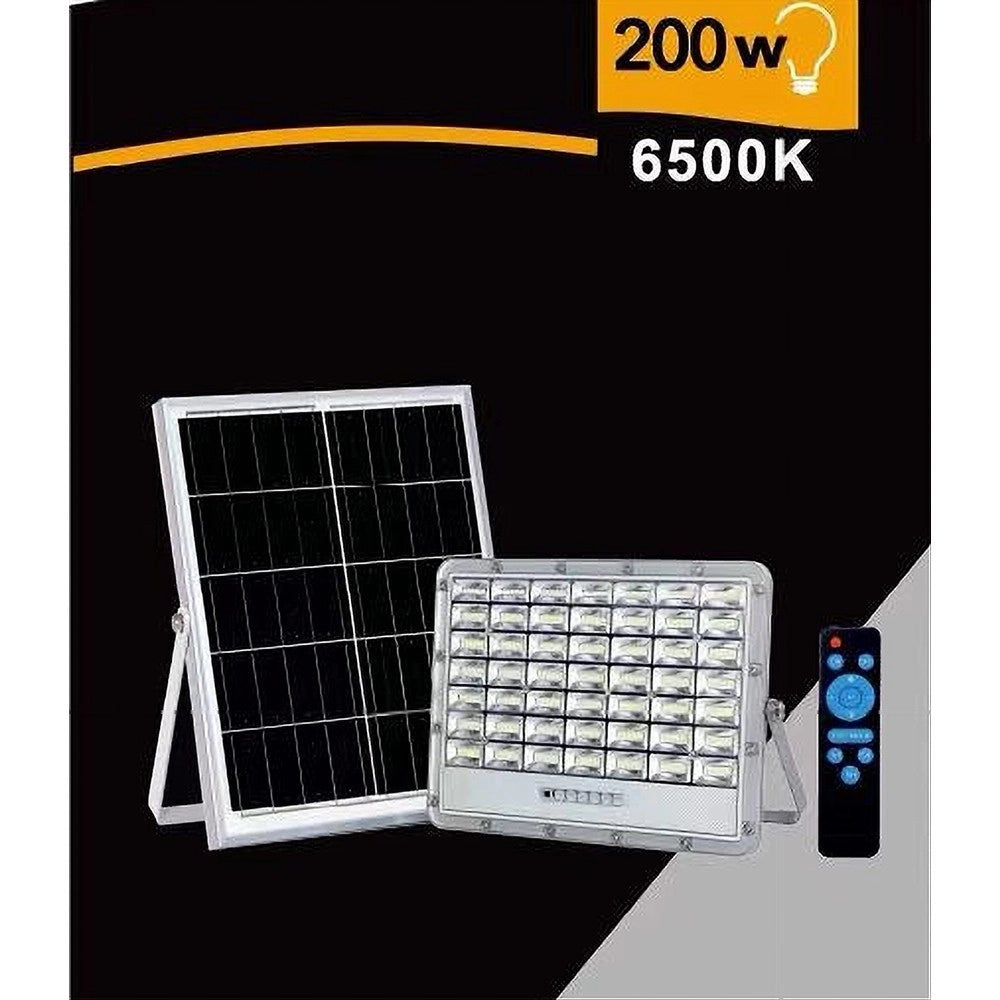 Trade Shop - Faro Led Pannello Solare 200w Luce Fredda Telecomando Indicatore Carica Tk08-200w -