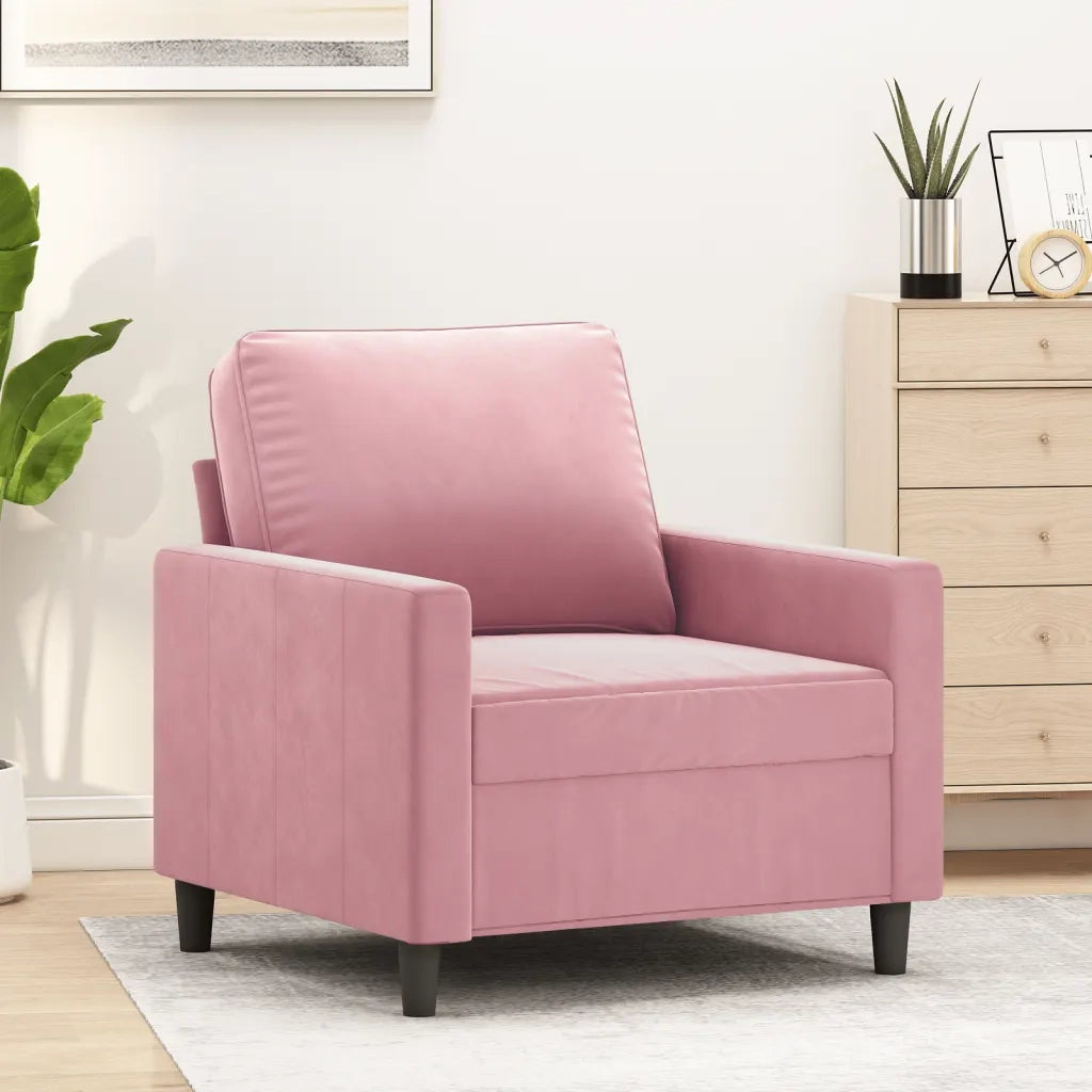 Poltrona Rosa 60 cm Velluto 359182