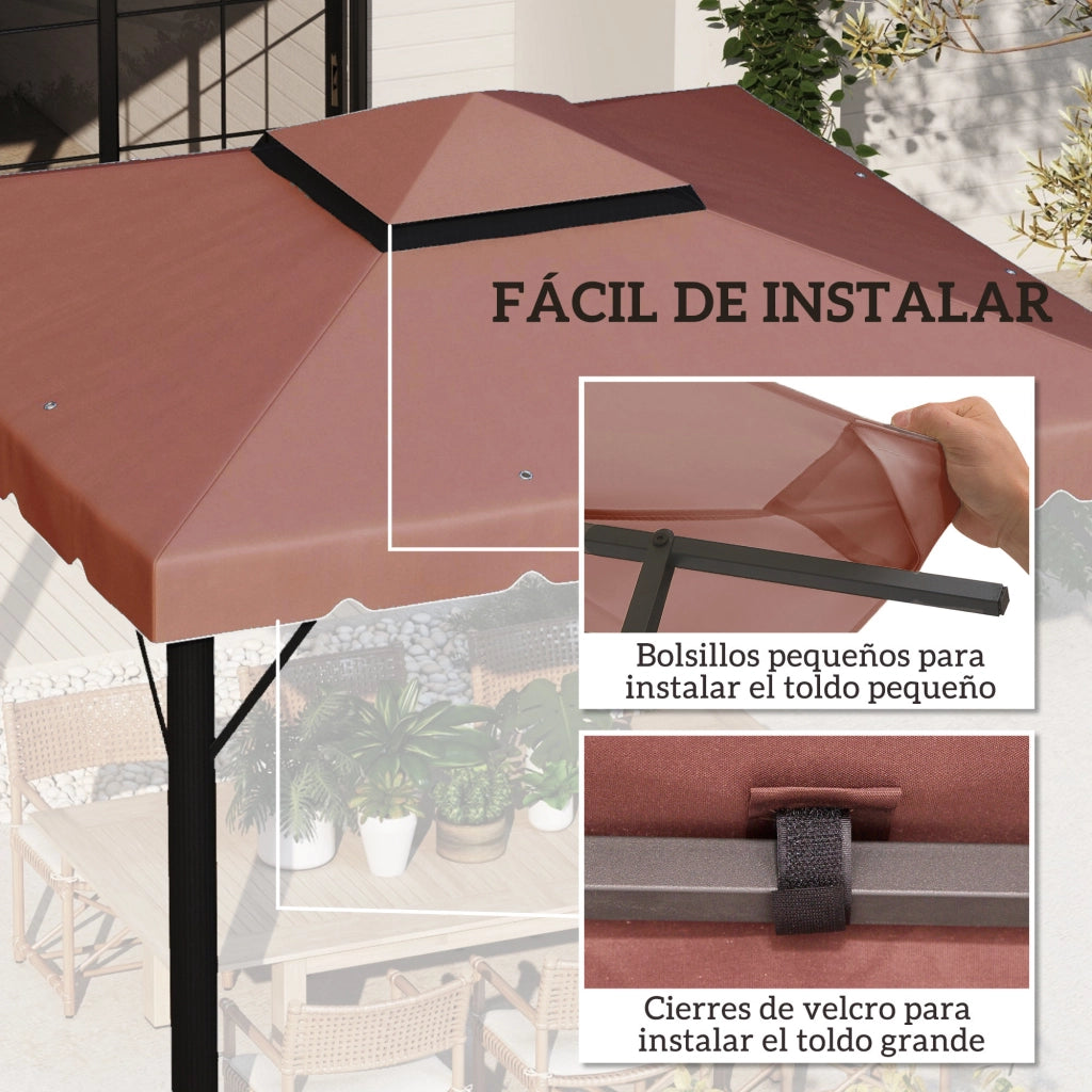 Tetto da Giardino 3x3 m ¨C Minimal ¨C Marrone
