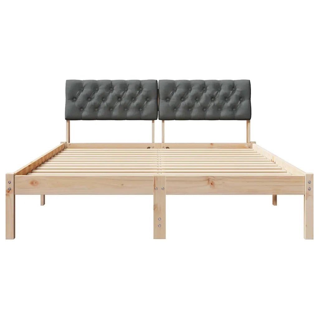 Struttura del letto-Giroletto marrone e grigio scuro 140 x 200 cm 786668