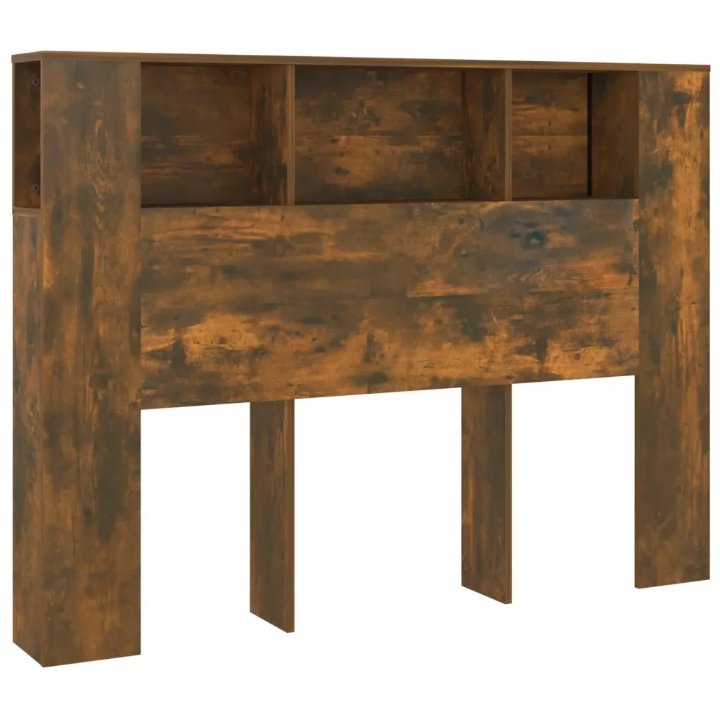 Testiera con Scomparti Rovere Fumo 140x18,5x104,5 cm 817270