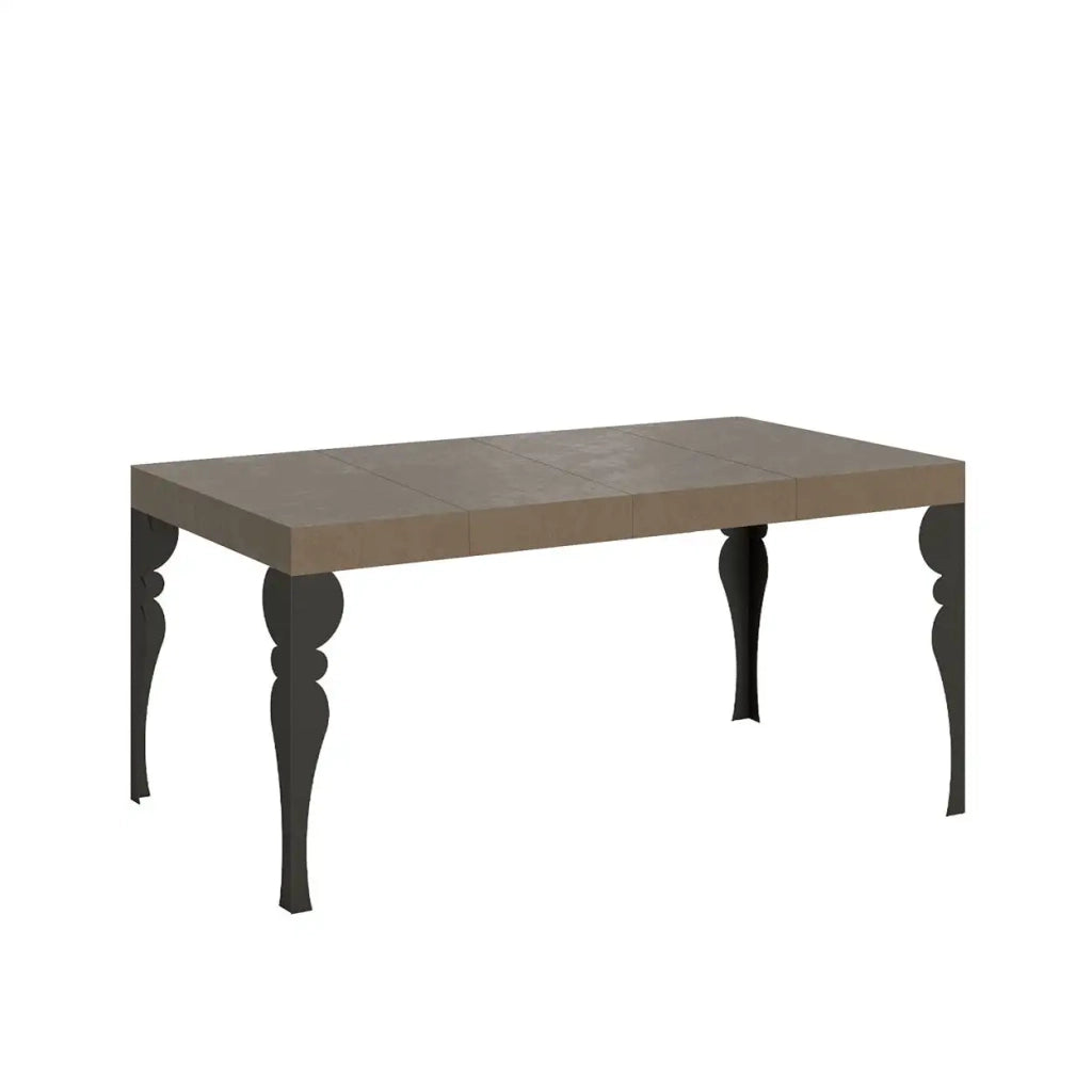 Tavolo allungabile 140/244x90 cm Paxon Premium tortora gambe antracite