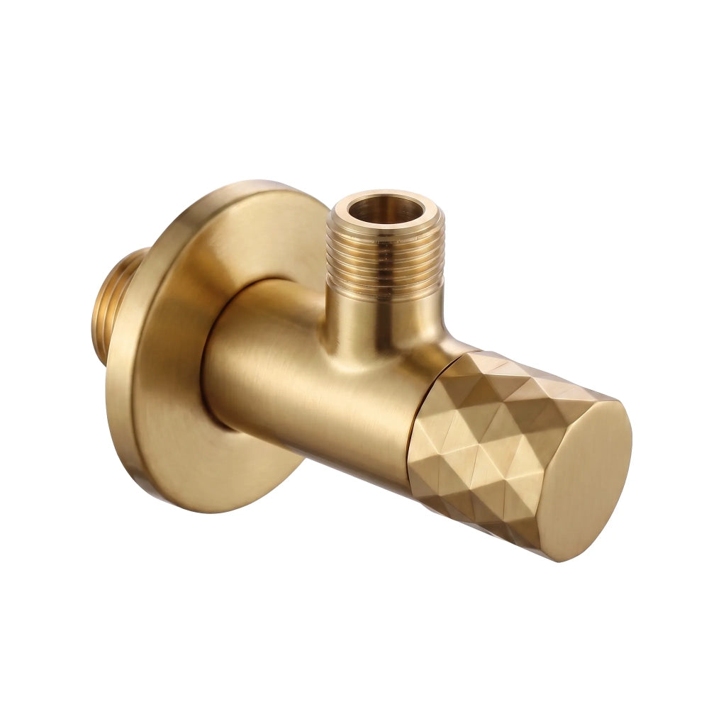 Valvola Ad Angolo Diamond 03 1/2" X 3/8" Brush Gold