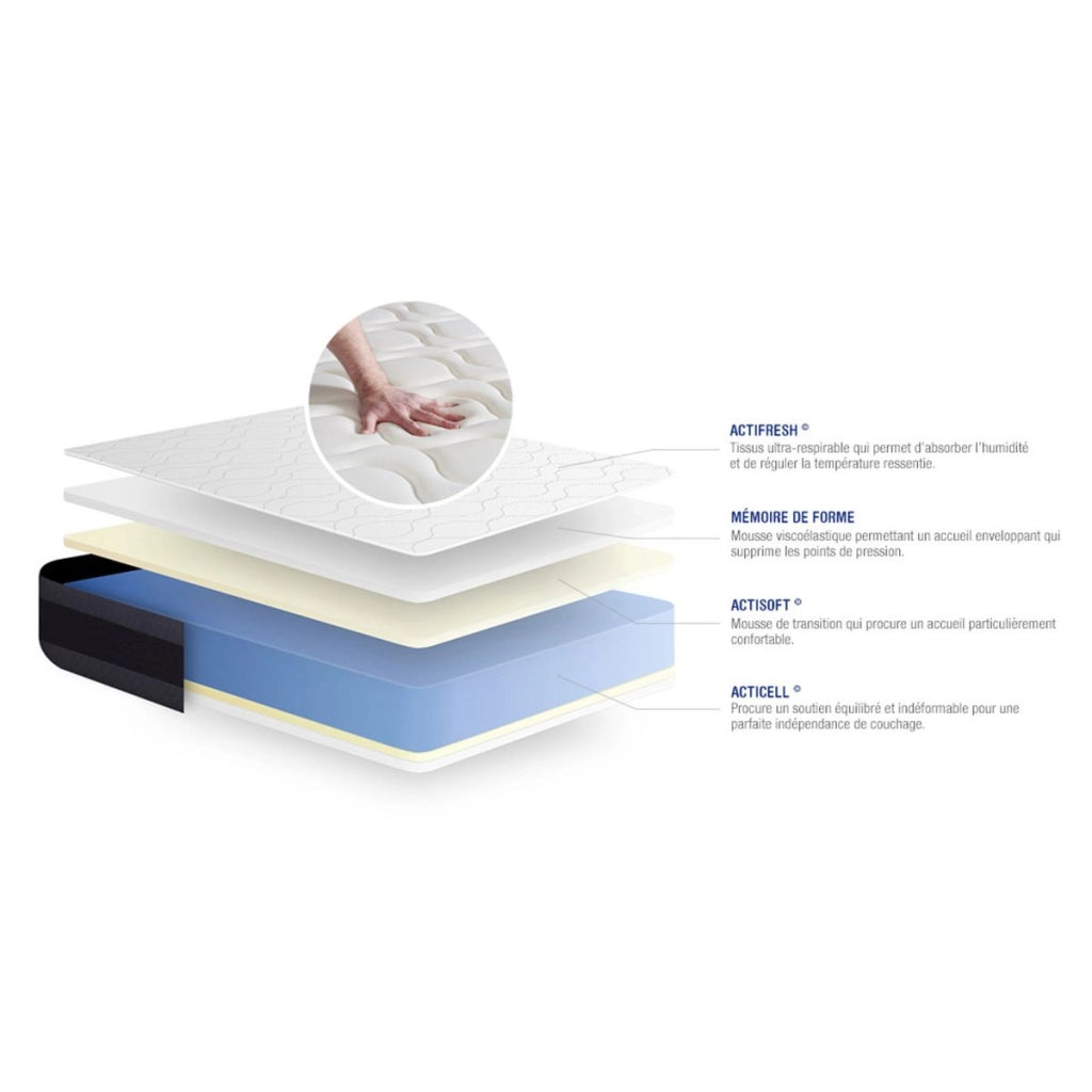 Materasso Actimemo morpho 135x200cm - Spessore : 24cm - Memory foam - Bilanciato
